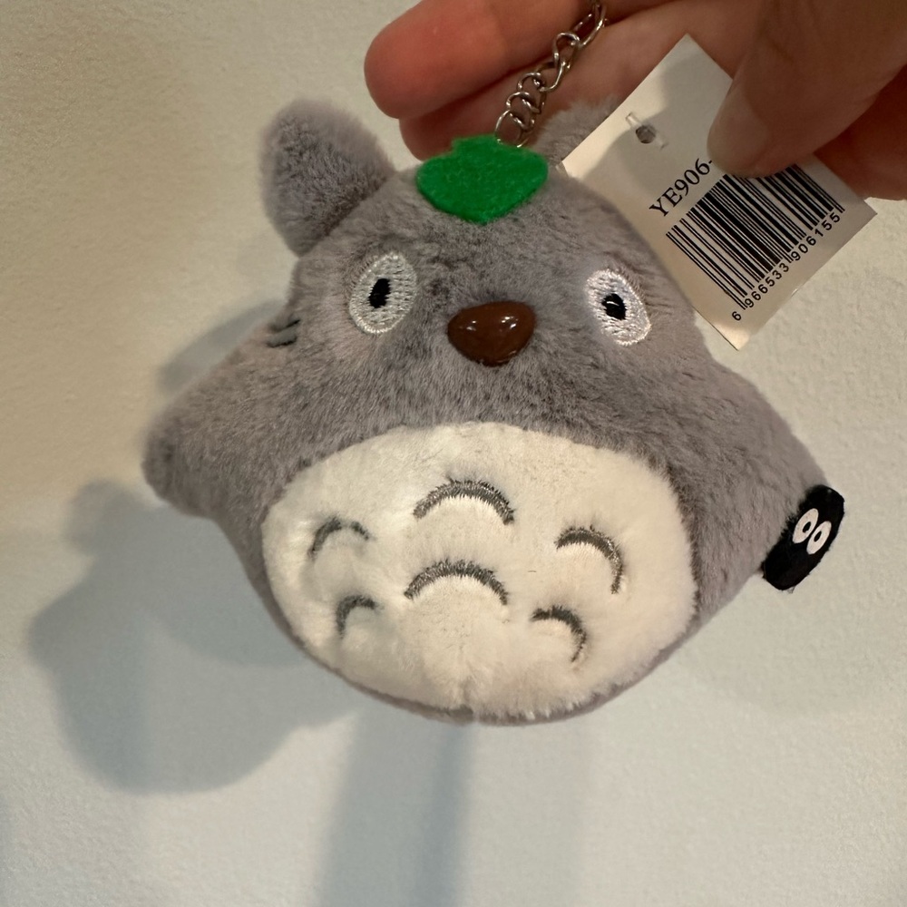 Gray and White Plush Totoro  Toy